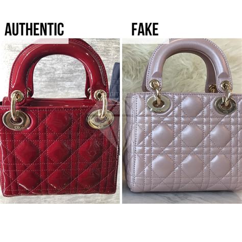 fake vs real lady dior|lady dior bag authenticity.